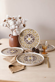 Brown Stackable Servis Tabağı 27 Cm 4 Adet