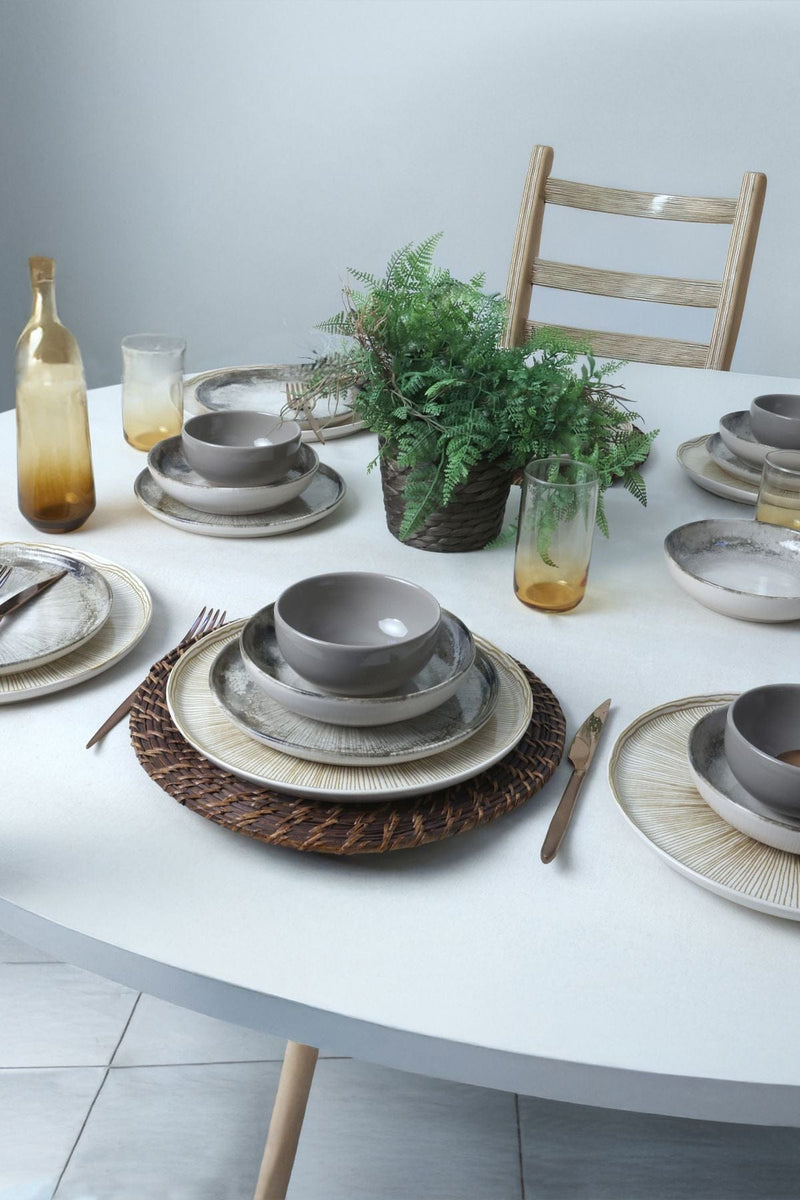 Brown Wave 24 Parça Yemek Takımı 6 Kişilik Bonvagon