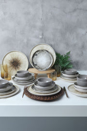 Brown Wave 24 Parça Yemek Takımı 6 Kişilik Bonvagon