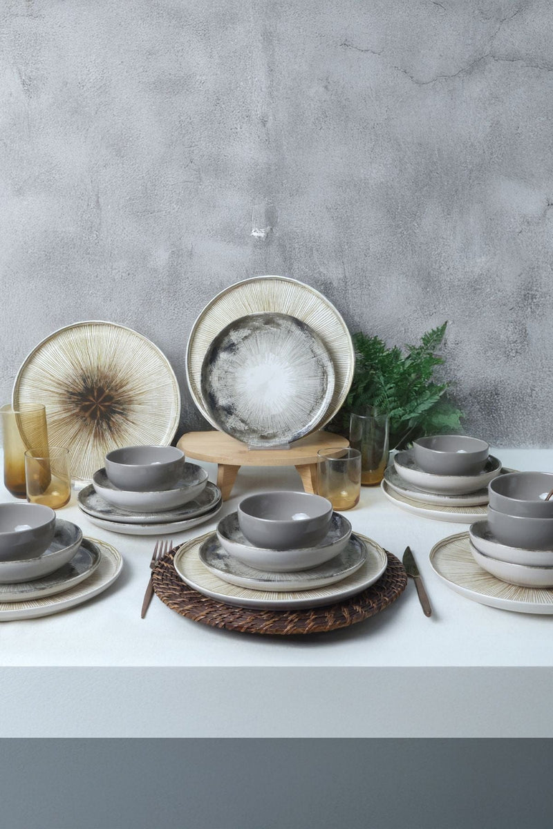 Brown Wave 24 Parça Yemek Takımı 6 Kişilik Bonvagon