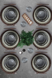 Brown Wave 24 Parça Yemek Takımı 6 Kişilik Bonvagon