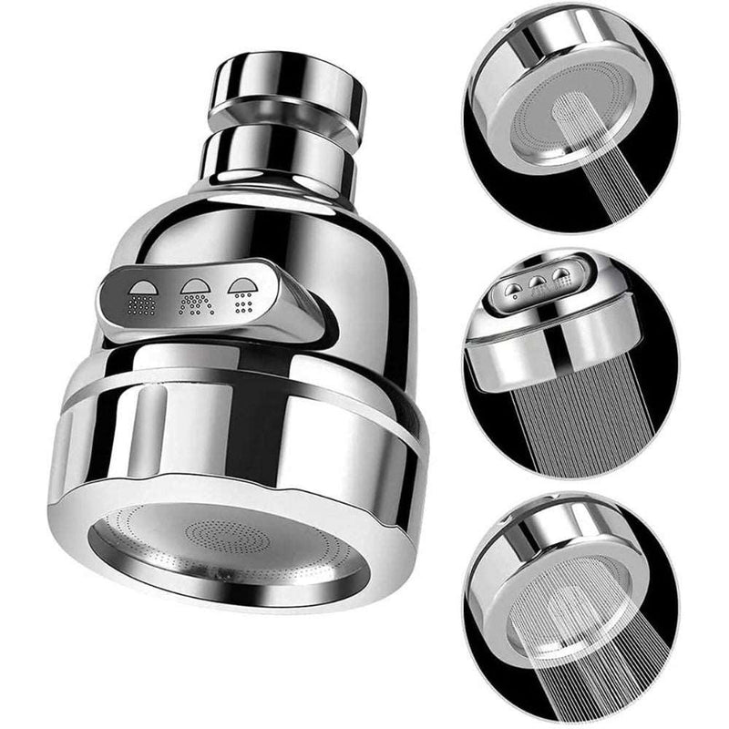 Bulaşık Fıskiyesi Musluk Başlığı 3 Kademeli 360° Dönebilir Su Tasarrufu Bonvagon