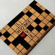 Bulmaca Love Home Doğal Koko Hindistan Cevizi Kapı Önü Paspas 60x40cm
