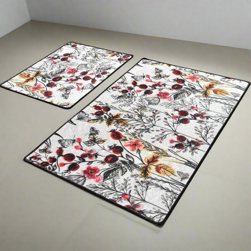 Bundy Dijital Baskılı 2li Set Banyo Halısı, Kaymaz Taban, Yıkanabilir Bonvagon