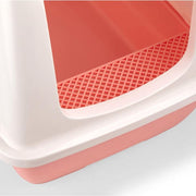 Büyük Kapalı Kedi Tuvaleti Mor Bonvagon