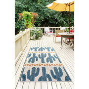 Cactus Time Dijital Baskılı Halı, Kaymaz Taban, Yıkanabilir Bonvagon