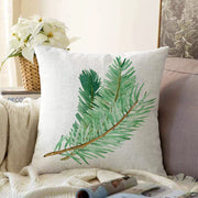 Çam Yaprağı Çizimli Cristmas Temalı Dijital Baskılı Dekoratif Raşel Kadife Yastık Kırlent Kılıfı Bonvagon