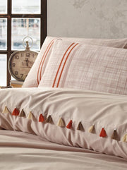 Candy Çift Kişilik Nevresim Takımı Merri Bej 57 Tel Ranforce %100 Pamuk Bonvagon