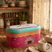 Carnival Nights Oval Metal Ekmek Kutusu 7 Litre, 17.8 x 33.8 x 15.2 cm