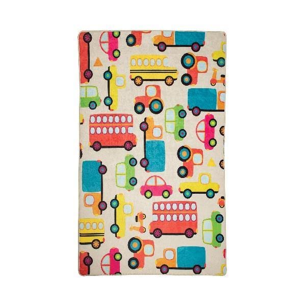 Cars Yıkanabilir Antibakteriyel Çocuk Halısı, Kaymaz Taban, Yıkanabilir Bonvagon