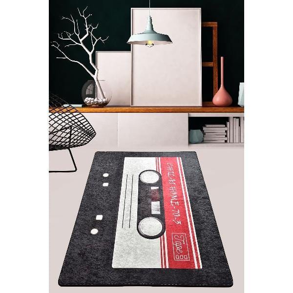 Casette Dijital Baskılı Halı, Kaymaz Taban, Yıkanabilir Bonvagon