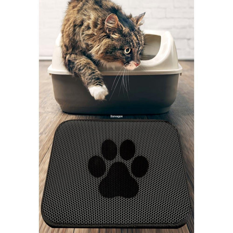 Cat Paw Kedi Kumu Toplayıcı Paspas 45x60cm, Kaymaz Taban, Yıkanabilir Bonvagon