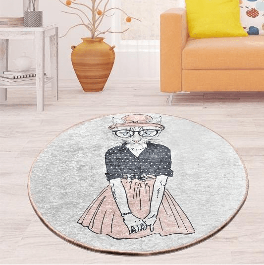 Cat Women Dijital Baskılı Halı, Kaymaz Taban, Yıkanabilir Bonvagon