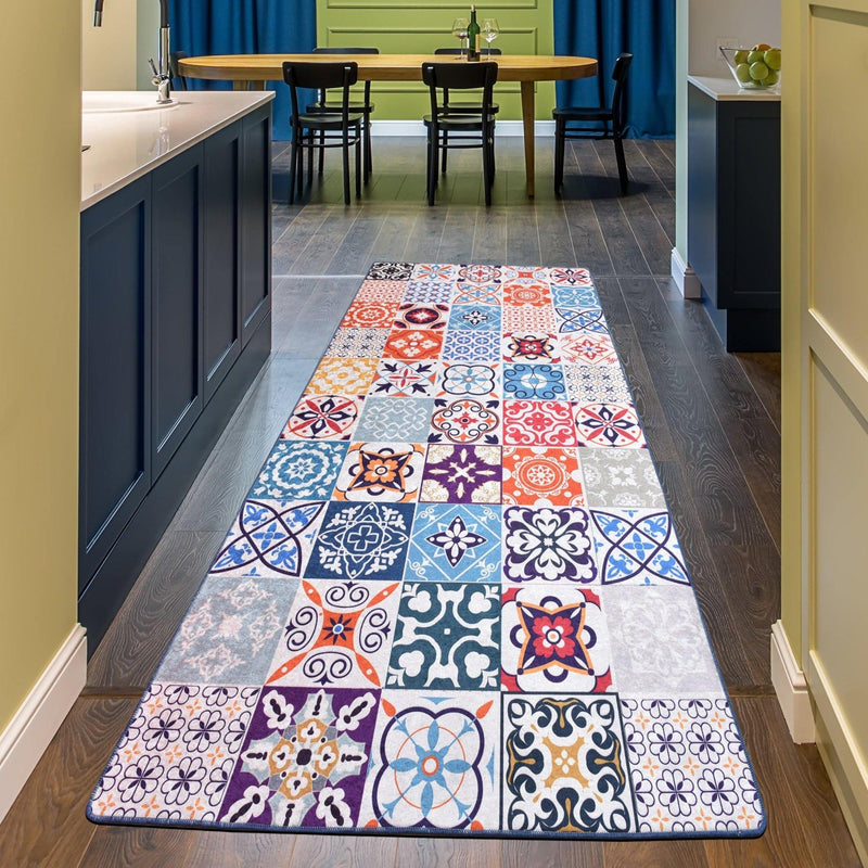 Ceramico Dijital Baskılı Halı, Kaymaz Taban, Yıkanabilir Bonvagon