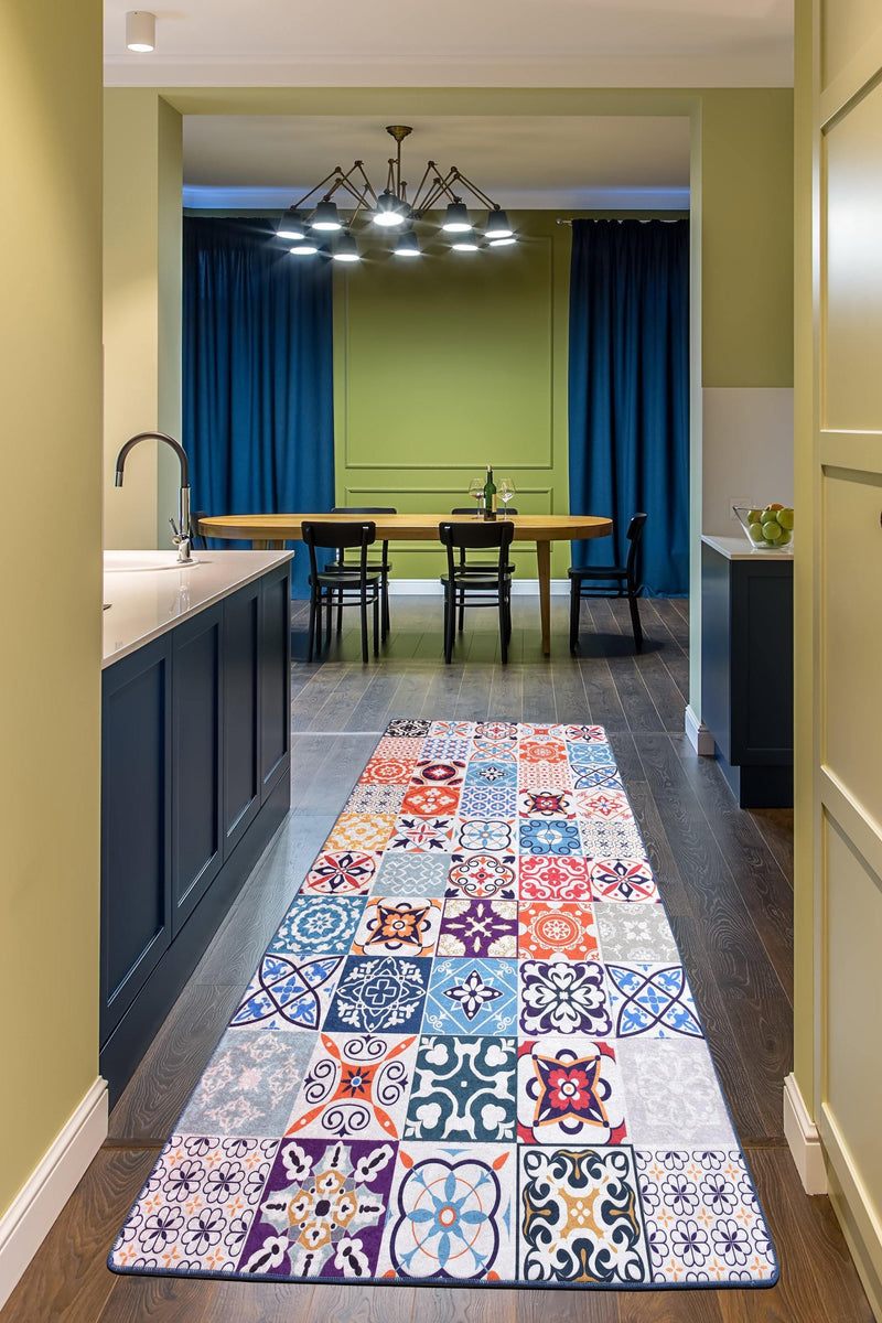 Ceramico Dijital Baskılı Halı, Kaymaz Taban, Yıkanabilir Bonvagon