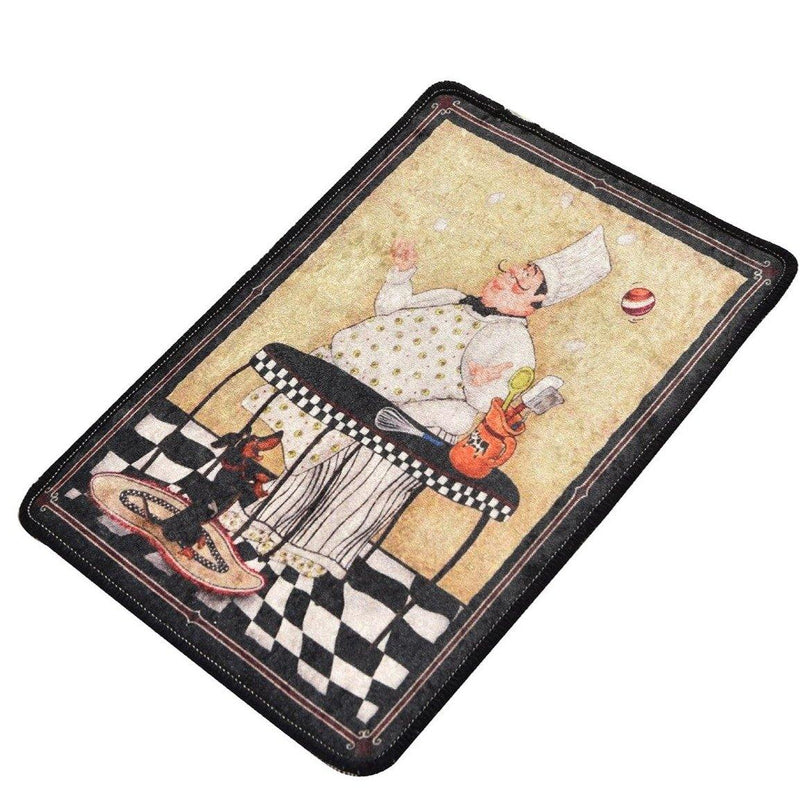 Chef Dijital Baskılı Halı, Kaymaz Taban, Yıkanabilir Bonvagon