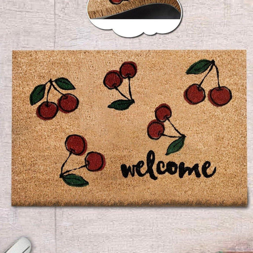 Cherry Welcome Doğal Koko Hindistan Cevizi Kapı Önü Paspas 60x40cm