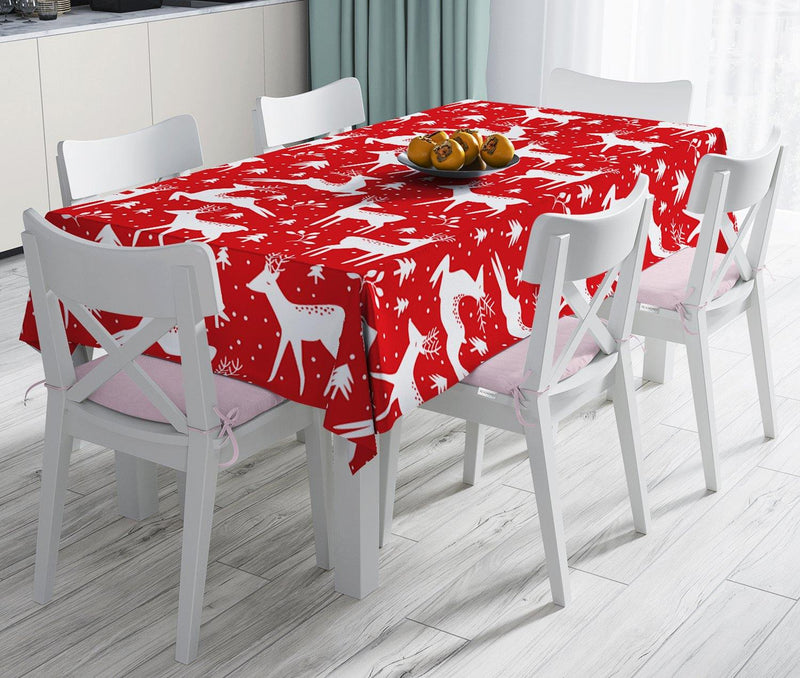 Christmas Özel Tasarım Dijital Baskılı Masa Örtüsü Bonvagon