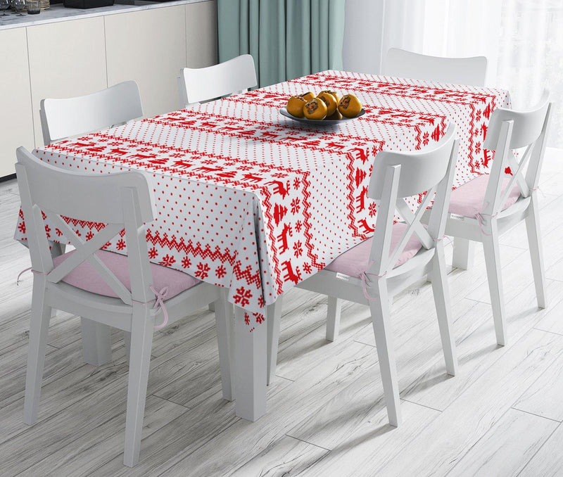 Christmas Özel Tasarım Dijital Baskılı Masa Örtüsü Bonvagon