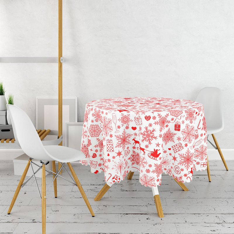 Christmas Özel Tasarım Dijital Baskılı Masa Örtüsü Bonvagon