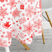 Christmas Özel Tasarım Dijital Baskılı Masa Örtüsü Bonvagon