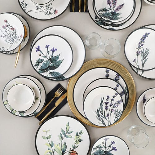 Çiçek Bahçesi Yemek Takımı 24 Parça 6 Kişilik 18938 -39-40-41-42-43-68 Bonvagon