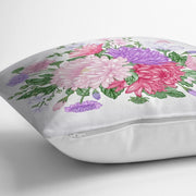 Çiçek Motifli Modern Dijital Baskılı Dekoratif Yastık Kırlent Kıl 43x43cm