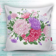 Çiçek Motifli Modern Dijital Baskılı Dekoratif Yastık Kırlent Kıl 43x43cm