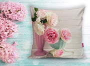 Çiçek Temalı Dijital Baskılı Yastık Kırlent Kılıfı 43x43cm Bonvagon