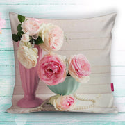 Çiçek Temalı Dijital Baskılı Yastık Kırlent Kılıfı 43x43cm Bonvagon