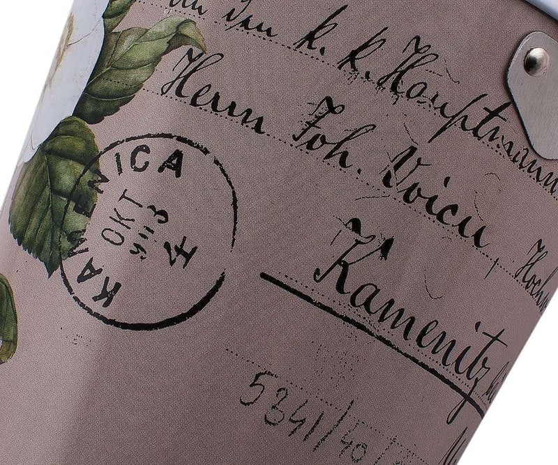 Çiçekli Metal Kova Bonvagon