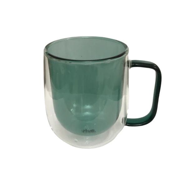 Çift Cidarlı Cam Kupa Yeşil Renk Bonvagon