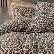 Çift Kişilik Baskılı Saten Nevresim Takımı Kalahari Bej 83 Tel %100 Pamuk