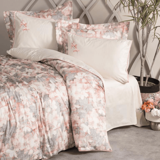 Çift Kişilik Elit Saten Nevresim Takımı Layana Pembe 120 Tel 4 Adet Yastık Kılıfı Bonvagon