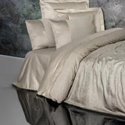 Jakarlı Saten Çift Kişilik Nevresim Takımı Demure Vizon 83 Tel 4 Adet Yastık Kılıfı Bonvagon