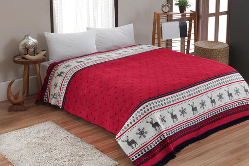 Çift Kişilik Pamuklu Yılbaşı Battaniye 180x220 Carmelo