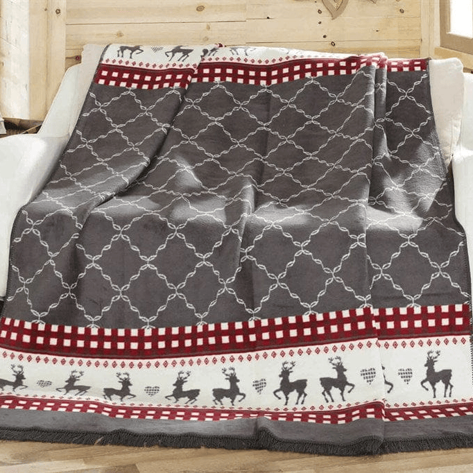 Çift Kişilik Pamuklu Yılbaşı Battaniye 180x220 Jesus Bonvagon