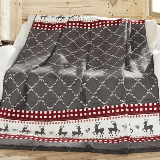 Çift Kişilik Pamuklu Yılbaşı Battaniye 180x220 Jesus Bonvagon