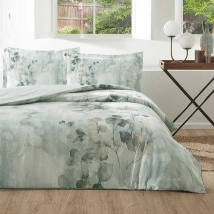 Çift Kişilik Ranforce Nevresim Takımı Nature Drip Yeşil Bonvagon