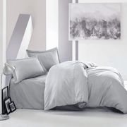 Çift Kişilik Saten Nevresim Takımı Elegant Gri 83 Tel %100 Pamuk Bonvagon