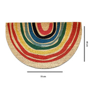 Circles 45x75cm Doğal Koko Hindistan Cevizi Kapı Önü Paspas Porque