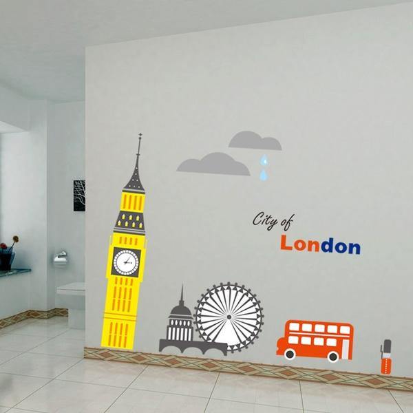 City of London (Londra) Duvar Çıkartması Süsü (sticker) Bonvagon