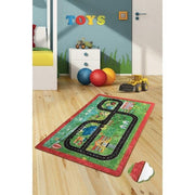 City Yıkanabilir Antibakteriyel Çocuk Halısı, Kaymaz Taban, Yıkanabilir Bonvagon