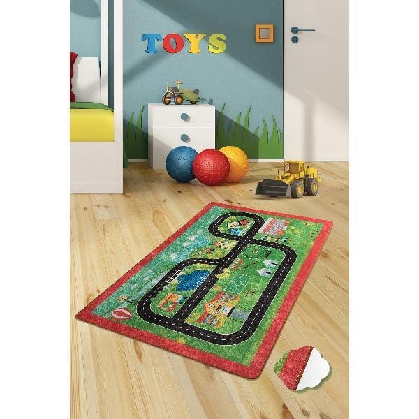 City Yıkanabilir Antibakteriyel Çocuk Halısı, Kaymaz Taban, Yıkanabilir Bonvagon