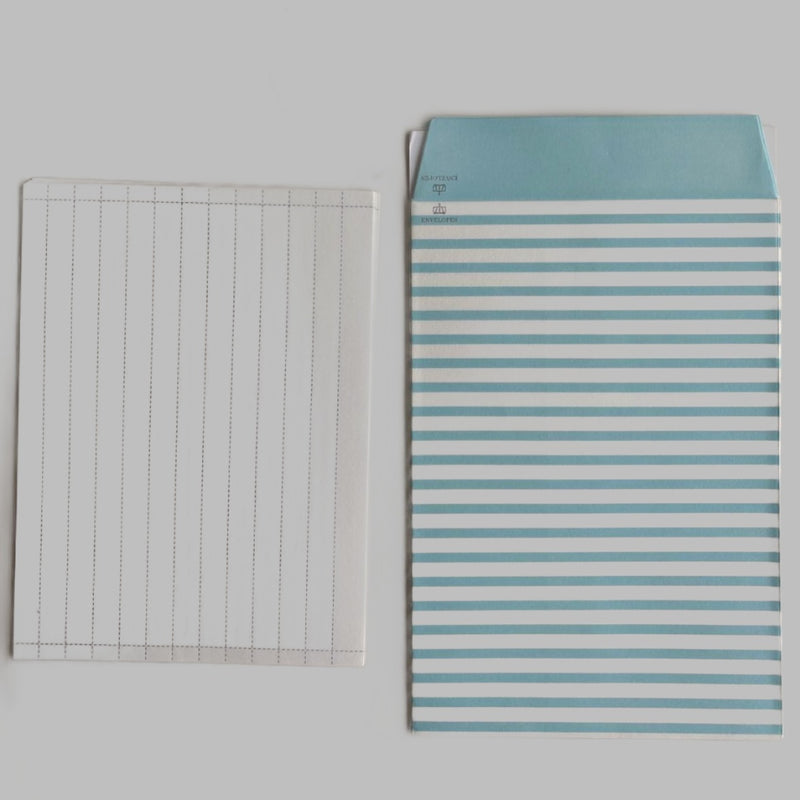 Çizgili Mektup Kağıdı Mavi Bonvagon