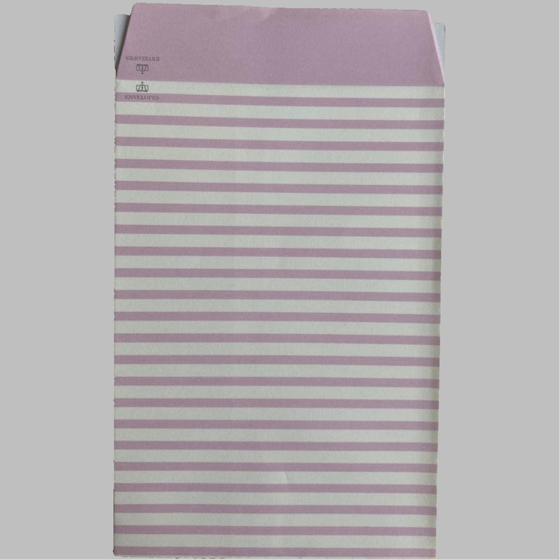 Çizgili Mektup Kağıdı Pembe Bonvagon