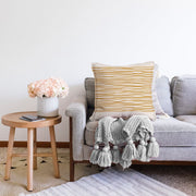 Çizgili Minimalist Tasarımlı Dijital Baskılı Dekoratif Raşel Kadife Yastık Kırlent Kılıfı Bonvagon