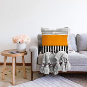 Çizgili Özel Tasarım Dijital Baskılı Dekoratif Raşel Kadife Yastık Kırlent Kılıfı Bonvagon