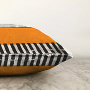 Çizgili Özel Tasarım Dijital Baskılı Dekoratif Raşel Kadife Yastık Kırlent Kılıfı Bonvagon