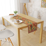 Classic Flowers İnce Keten Runner 140x45cm